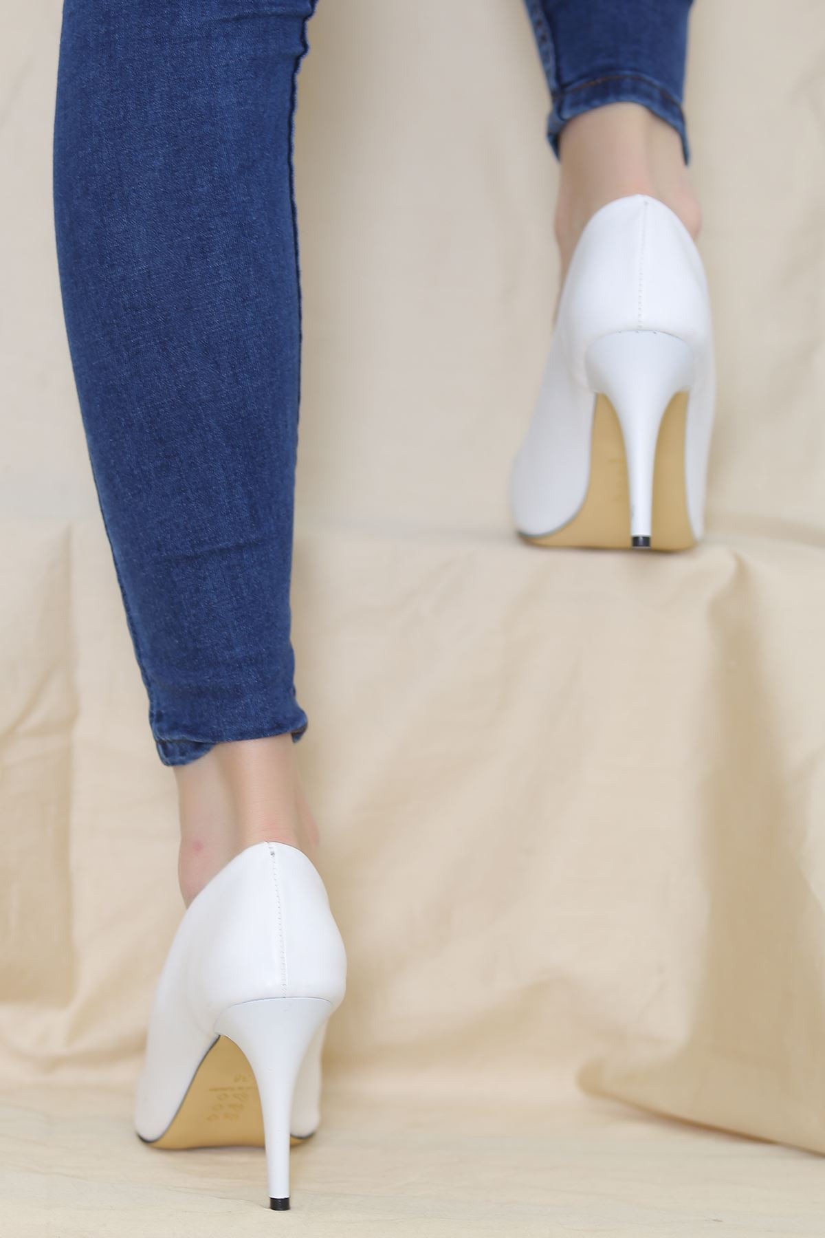 9 Cm Topuklu Ayakkabı Beyaz - 5177.264.