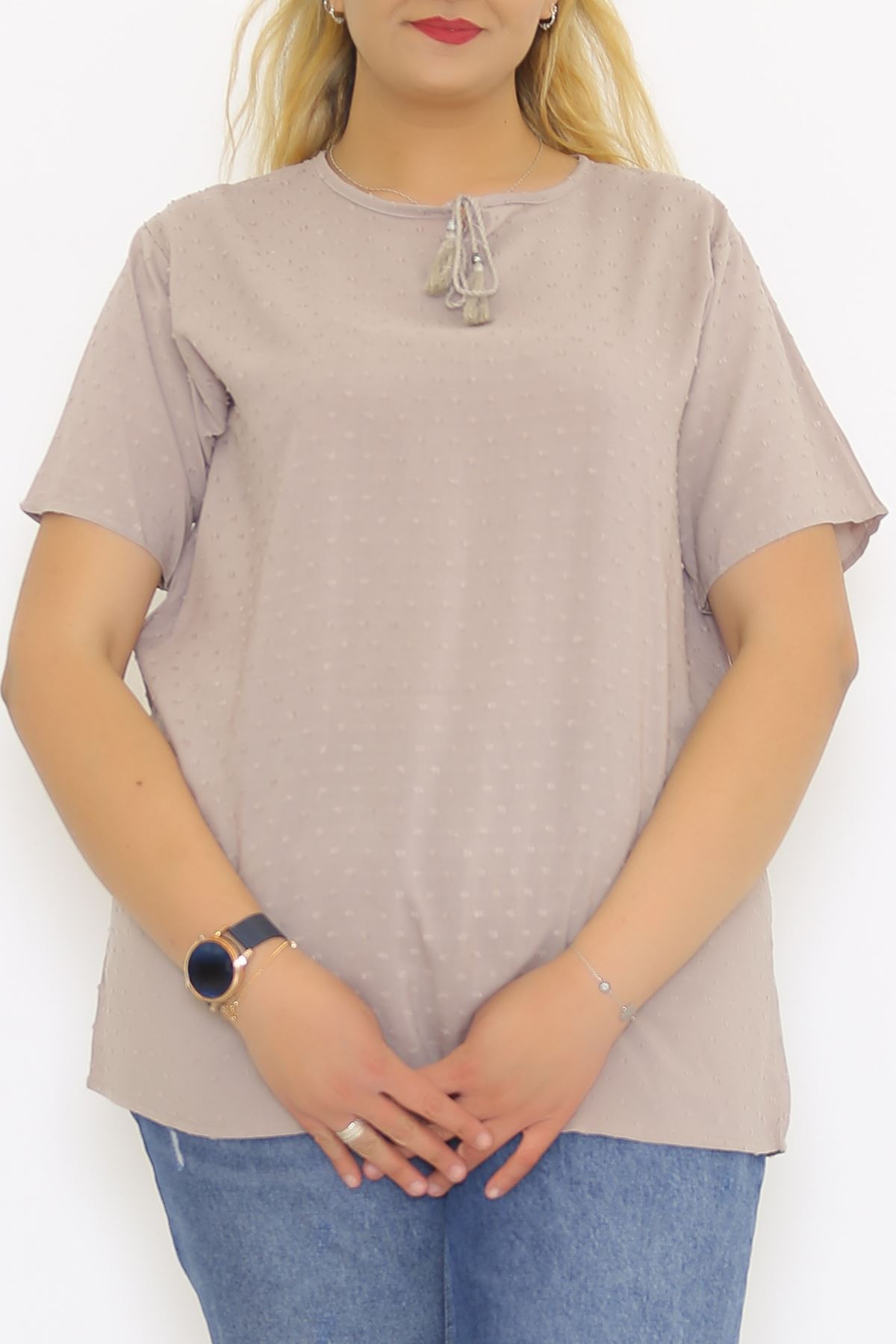 Pullu Gabardin Ceket Pudra - 1273.1367.