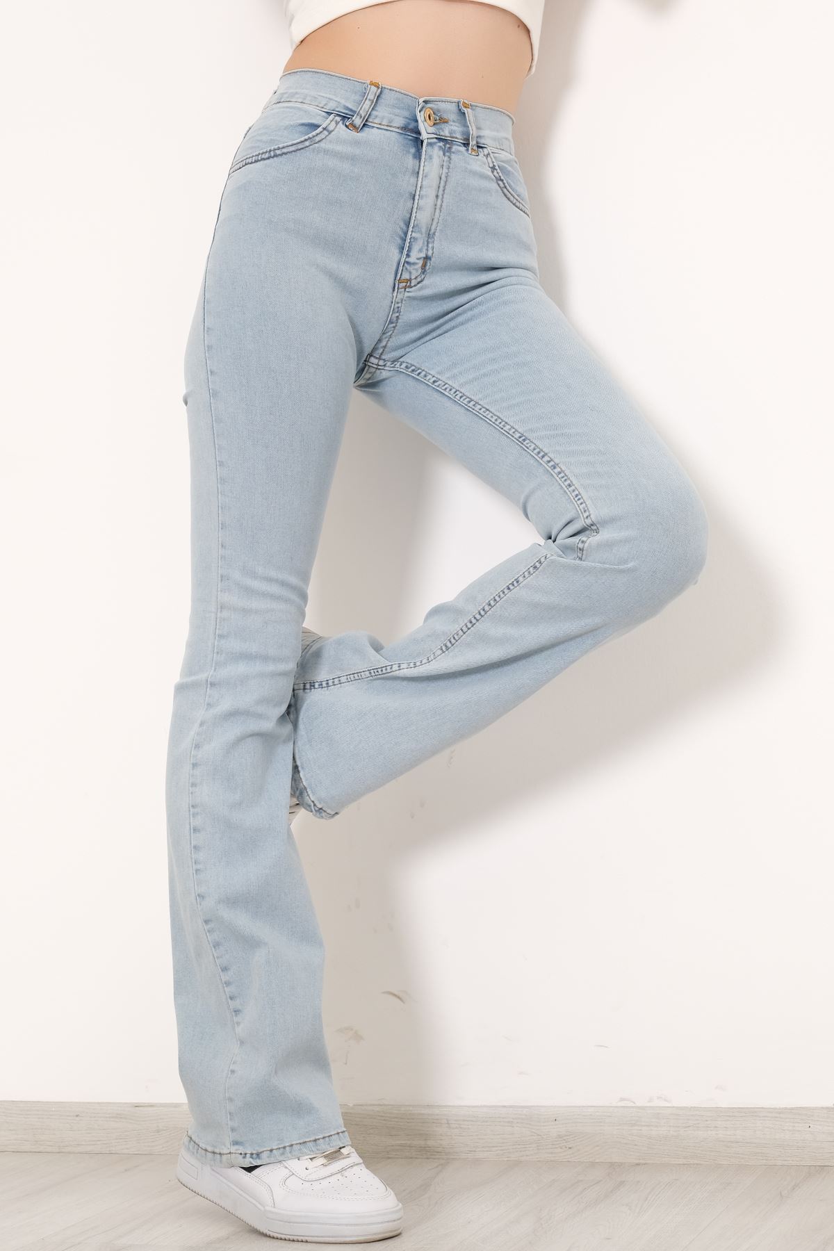 İspanyol Paça Kot Pantolon Siyah - 9730.1184.