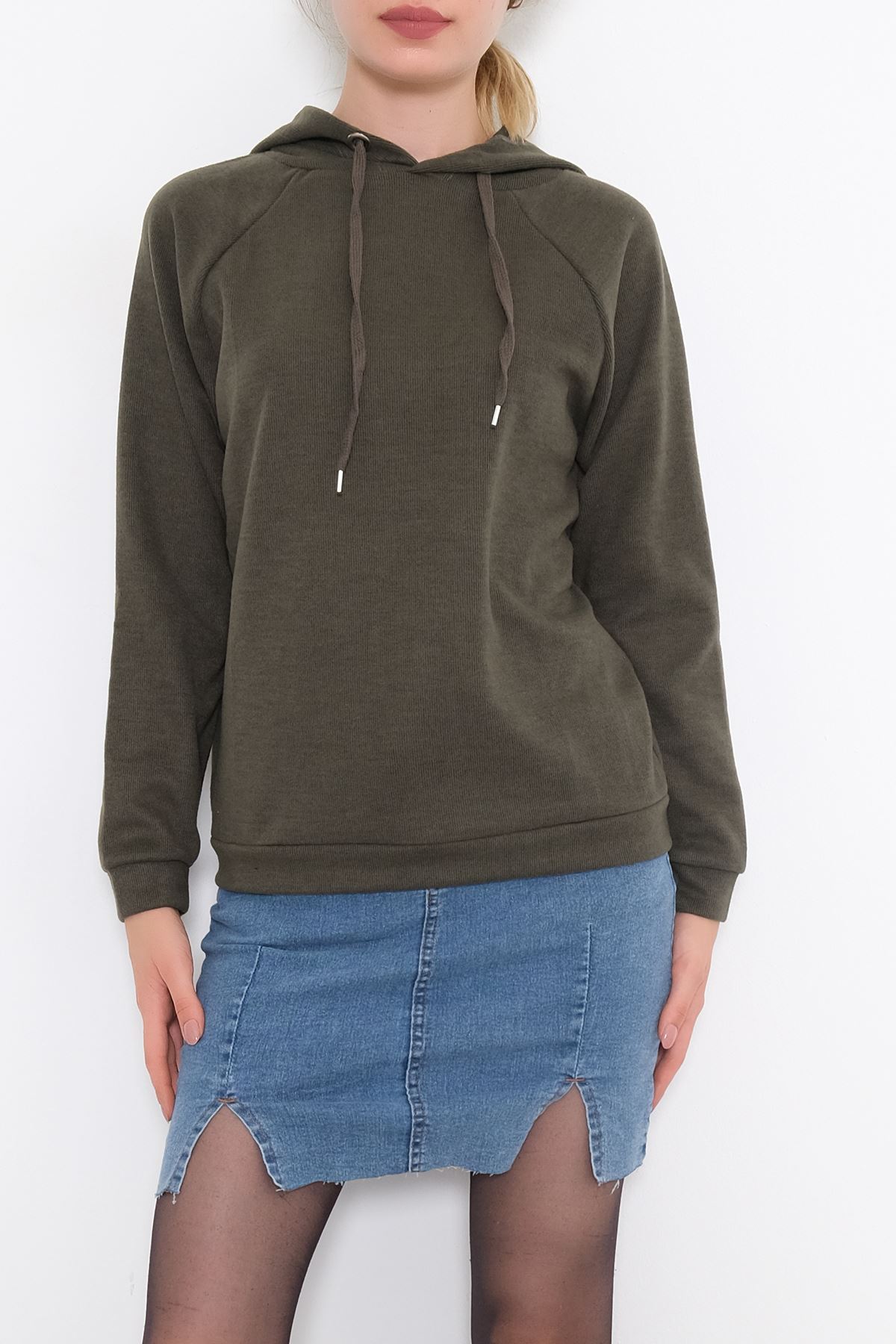 Kapşonlu Sweat Gri - 9835.1567.