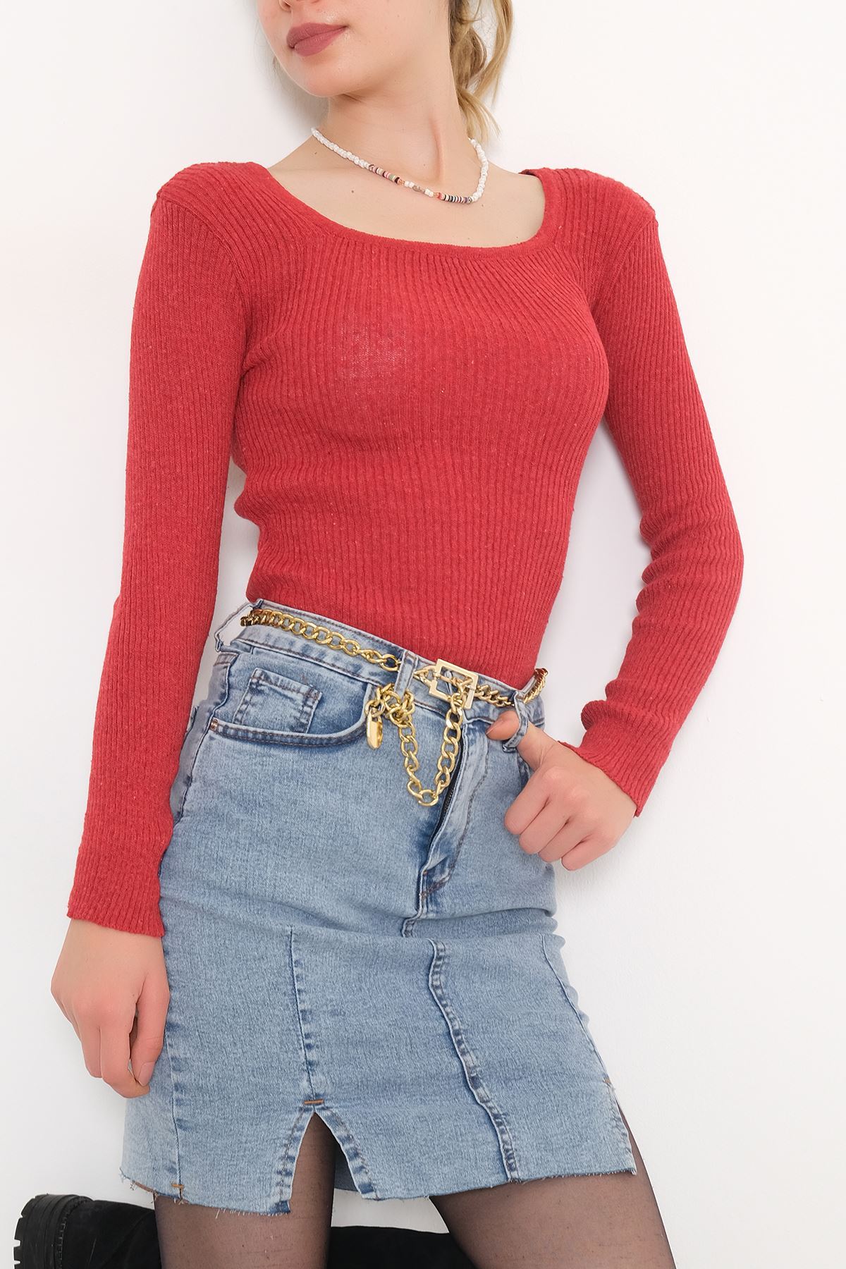 Sandık Yaka Body Beyaz - 9992.1319.