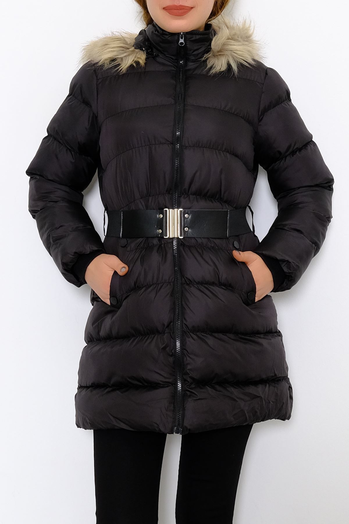 Kemerli Şişme Mont Haki - 6117.1555.