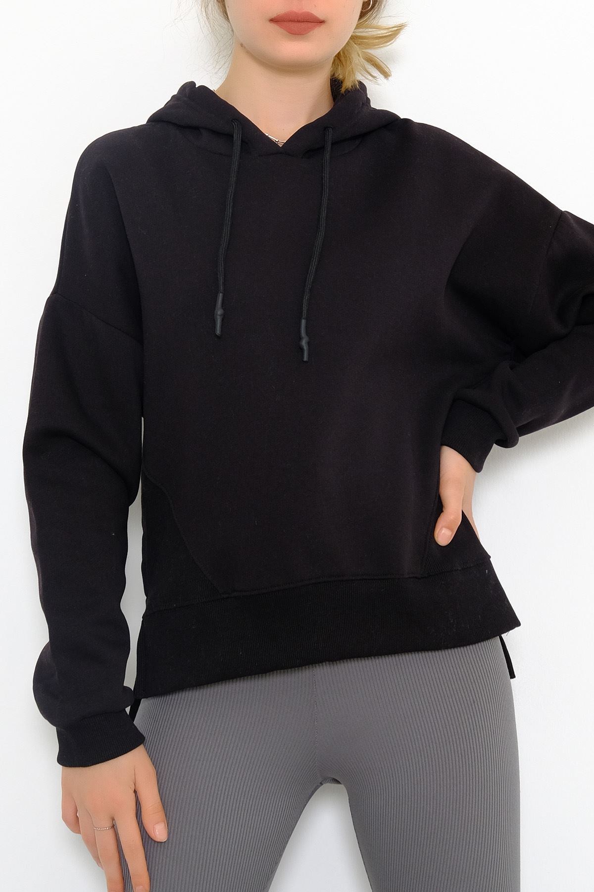 İçi Tüylü Yırtmaçlı Sweat Pembe - 9606.1145.