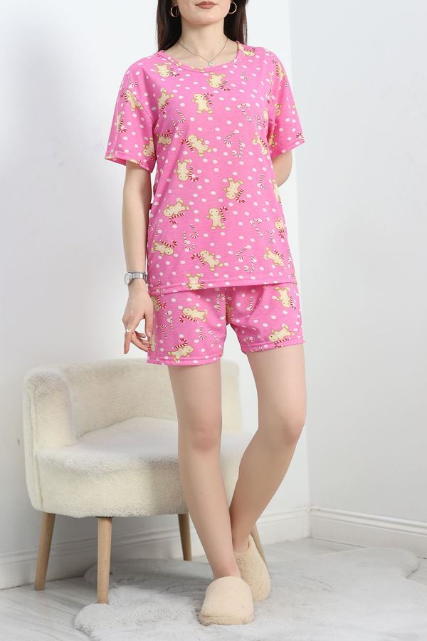 Alt Üst Aynı Şortlu Pijama Takımı Şekerkurabiye - 713.1287.