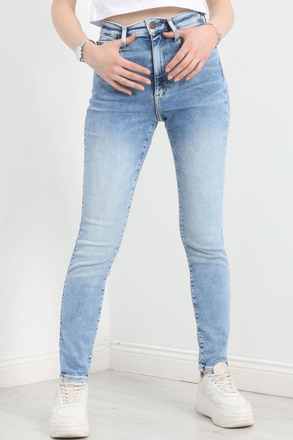 Likralı Dar Paça Kot Pantolon Açıkmavi - 40546.1904.