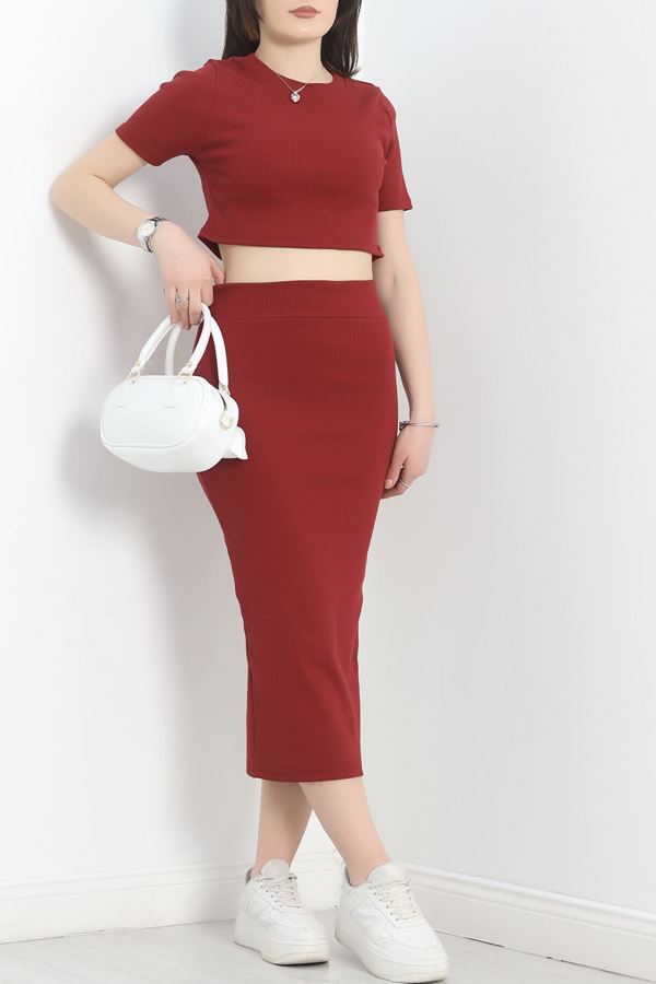Kaşkorse Etekli Takım Bordo - 40670.1748.