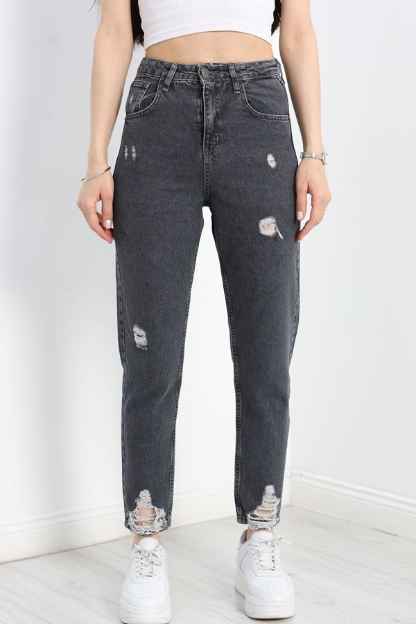 Paça Lazerli Kot Pantolon Füme - 30583.01975.