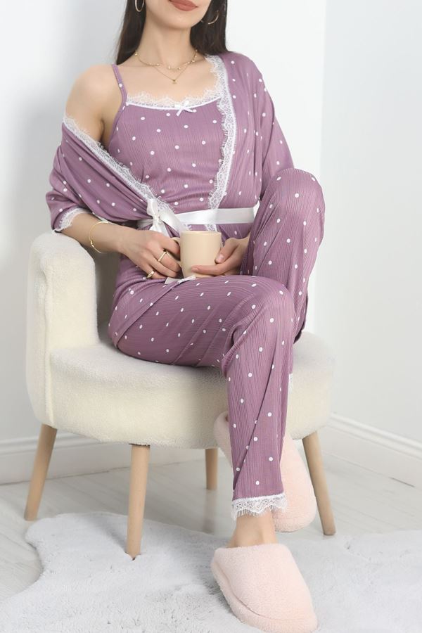 Pegasus Üçlü Pijama Takımı Lila - 70044.1048.