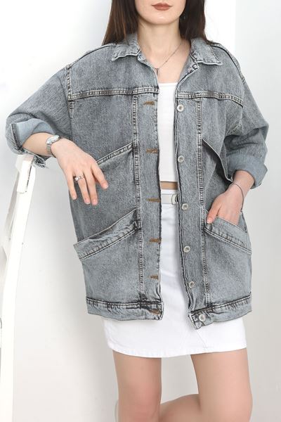 Oversize Kot Ceket Gri - 10002.1778.
